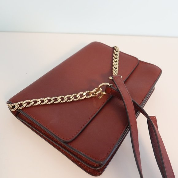 MICHAEL Michael Kors Daniela Large Crossbody Red/Burgandy  Wallet/ Bag/ Purse 👜 - Picture 11 of 14